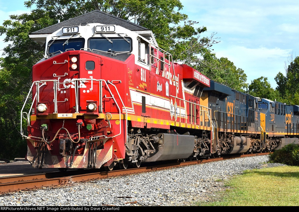 CSX 911 in Gordonsville